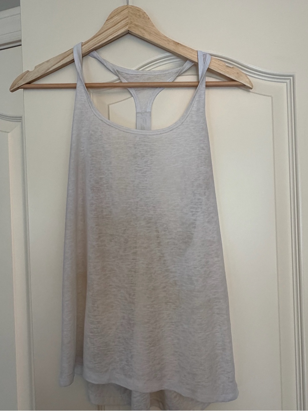 Fabletics Light Gray Crossback Tank
